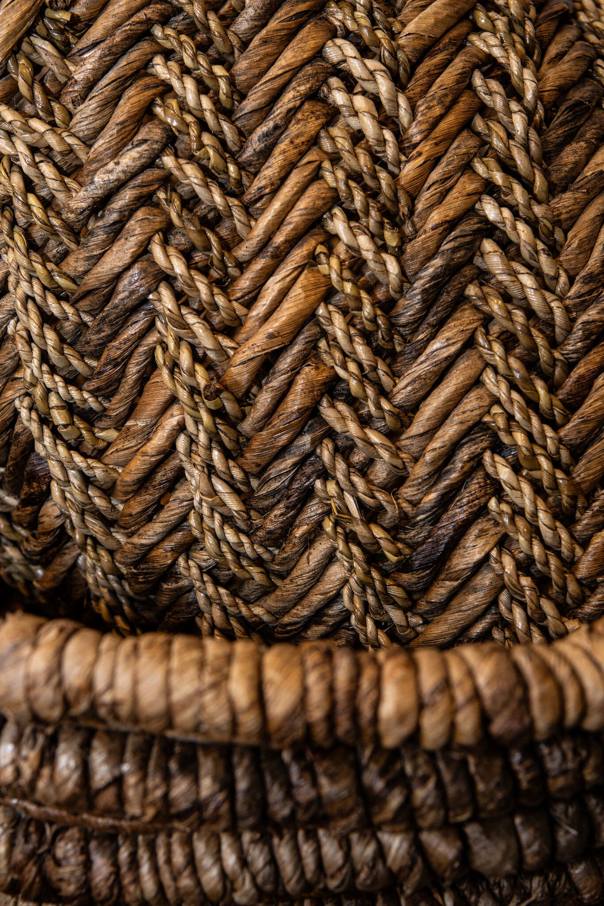 Izely Natural Seagrass Basket Set Of 3 Round PTMD