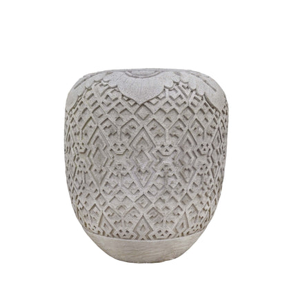 Flower pot Luzmari Grey Cement Round Large PTMD