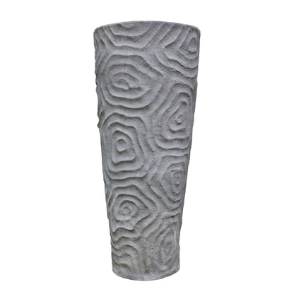 Beth Grey cement extremely large pot organic pattern L PTMD