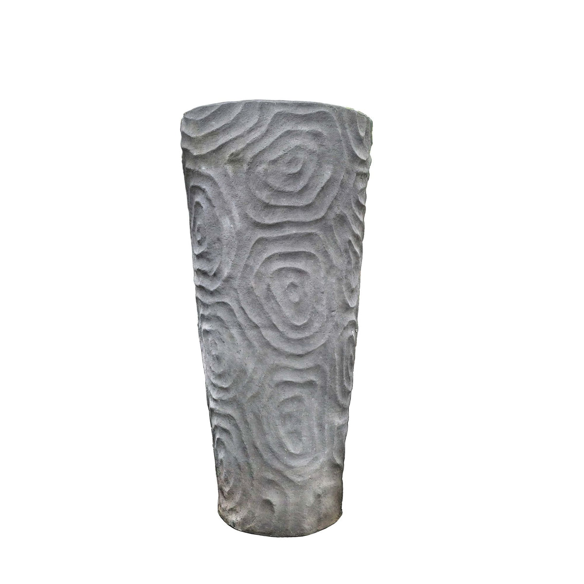 Beth Grey cement extremely large pot organic pattern M PTMD