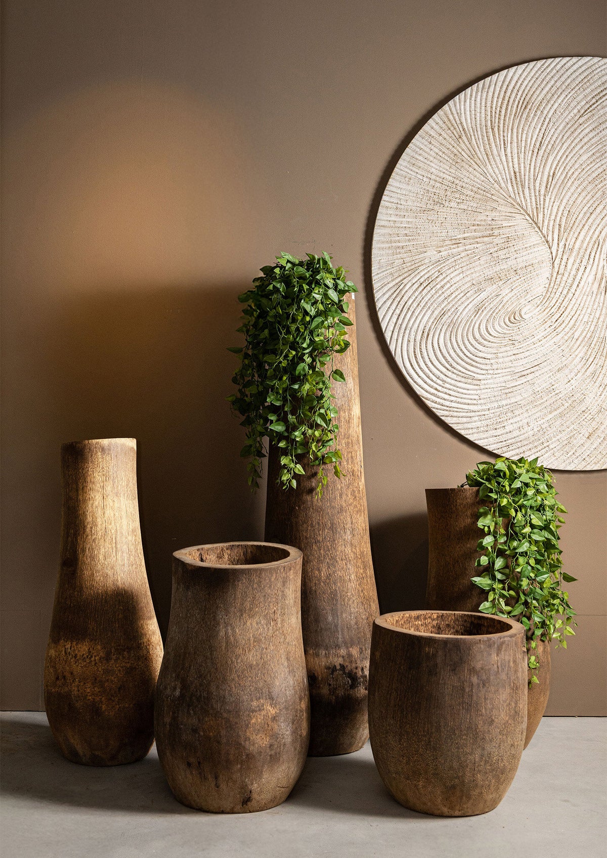 Palm Wood Pot Jamez Luxury Small PTMD