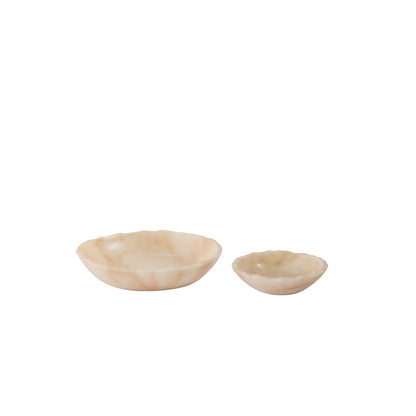 Draya Onyx White Organic Round Shaped Bowl Small PTMD