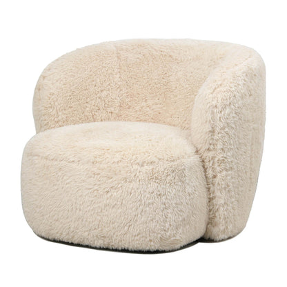 Armchair Aphrodite Small Beige Faux Suede PTMD
