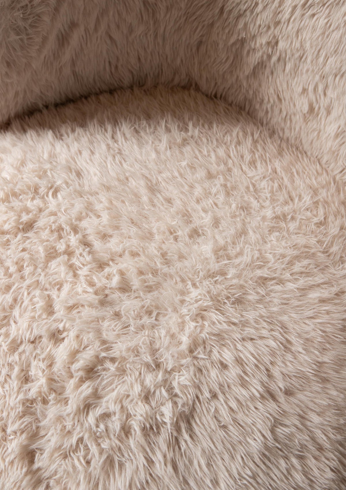 Armchair Aphrodite Small Beige Faux Suede PTMD