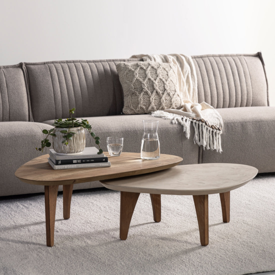 DTP Home Bliss Mortex Coffee Table Pebble