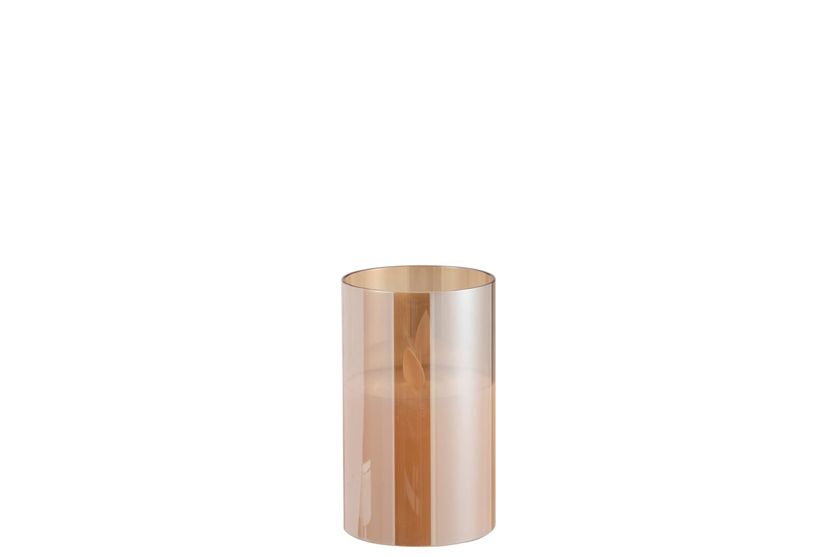 LED Lamp Blinking Glass Gold Small