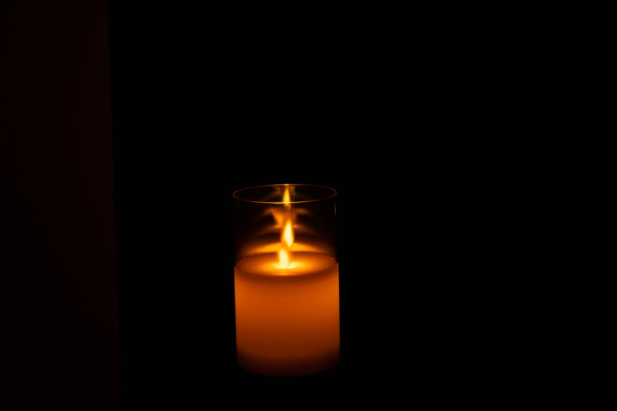 LED Lamp Blinking Glass Gold Small
