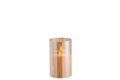 LED Lamp Blinking Glass Gold Small
