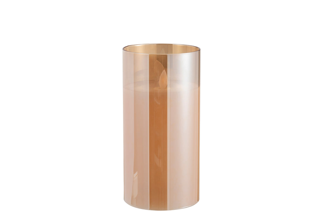 LED Lamp Blinking Glass Gold Medium
