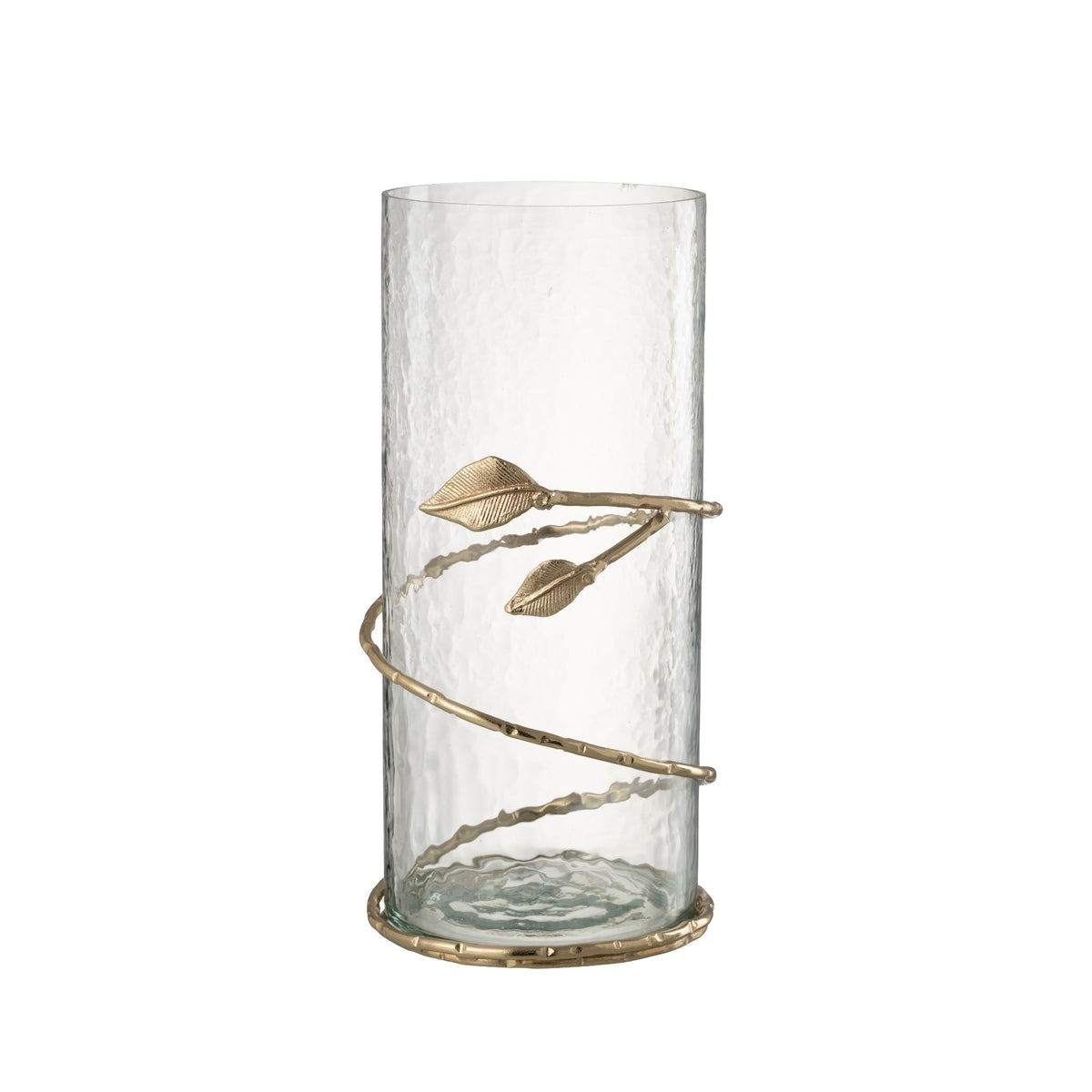 Glass Lanterns with Gold Leaves Set of 3 J-Line