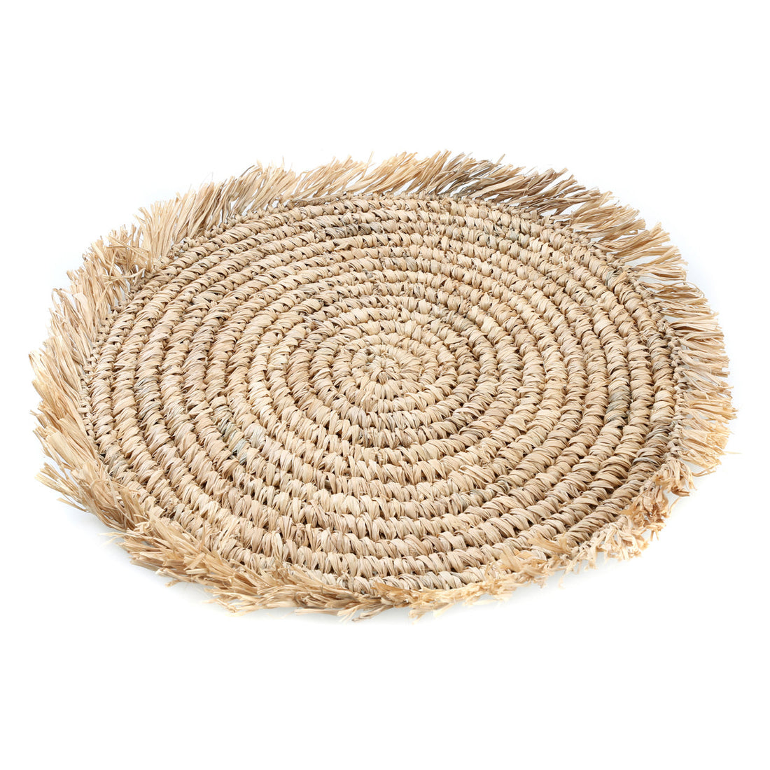 The Fringe Raffia Placemat Round - Natural Bazar Bizar