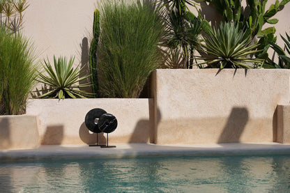The Marble Disc On Stand Black Large Bazar Bizar