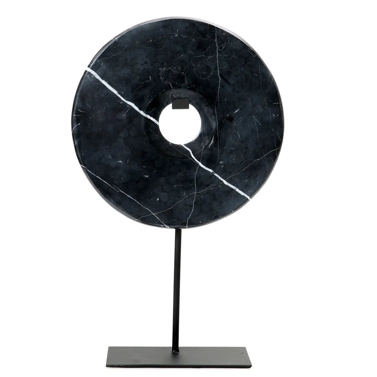 The Marble Disc On Stand Black Large Bazar Bizar