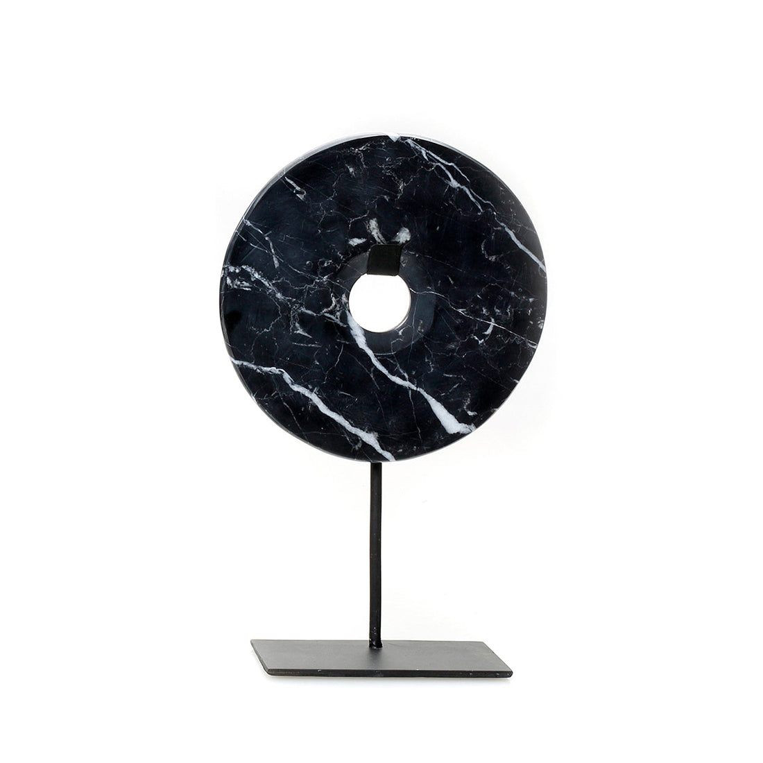 The Marble Disc On Stand Black Medium Bazar Bizarre