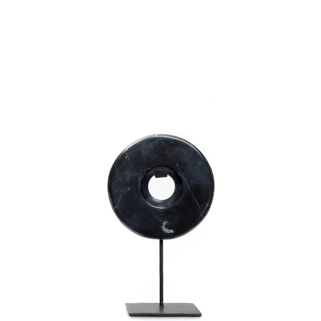 The Marble Disc on Stand - Black - S Bazar Bizar