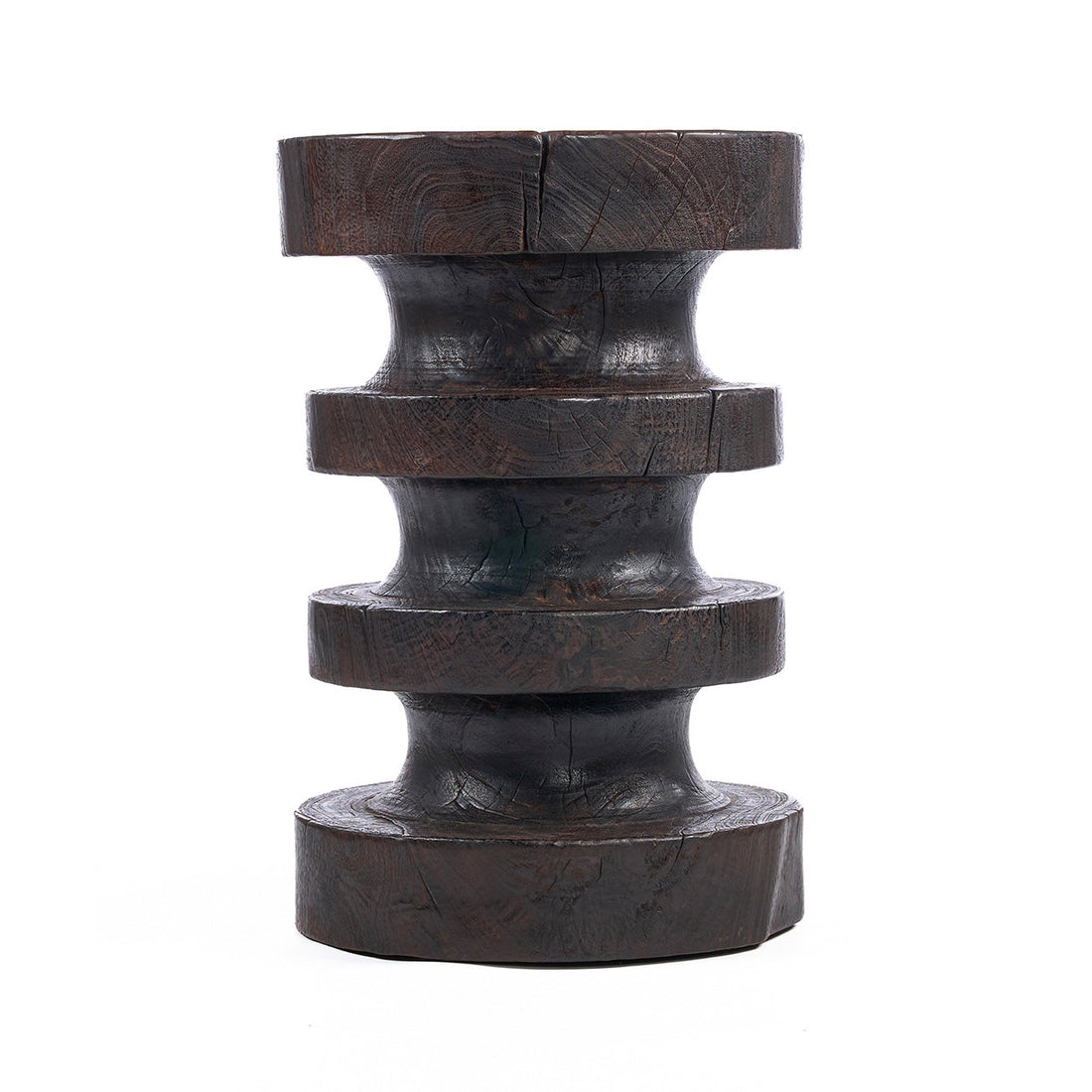 The Mocha Rings Side Table Dark Walnut Bazar Bizarre