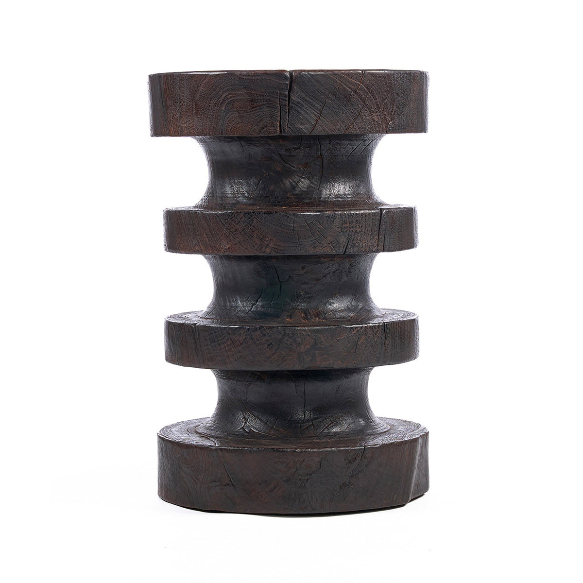 The Mocha Rings Side Table Dark Walnut Bazar Bizarre