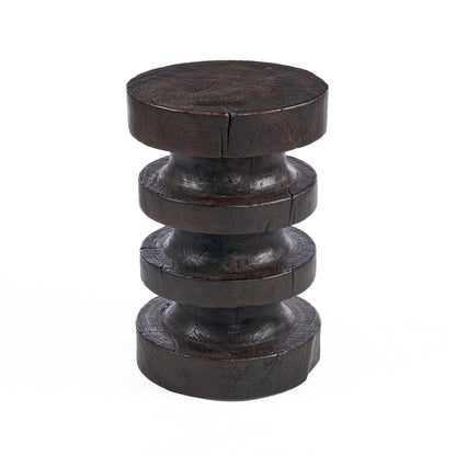 The Mocha Rings Side Table Dark Walnut Bazar Bizarre