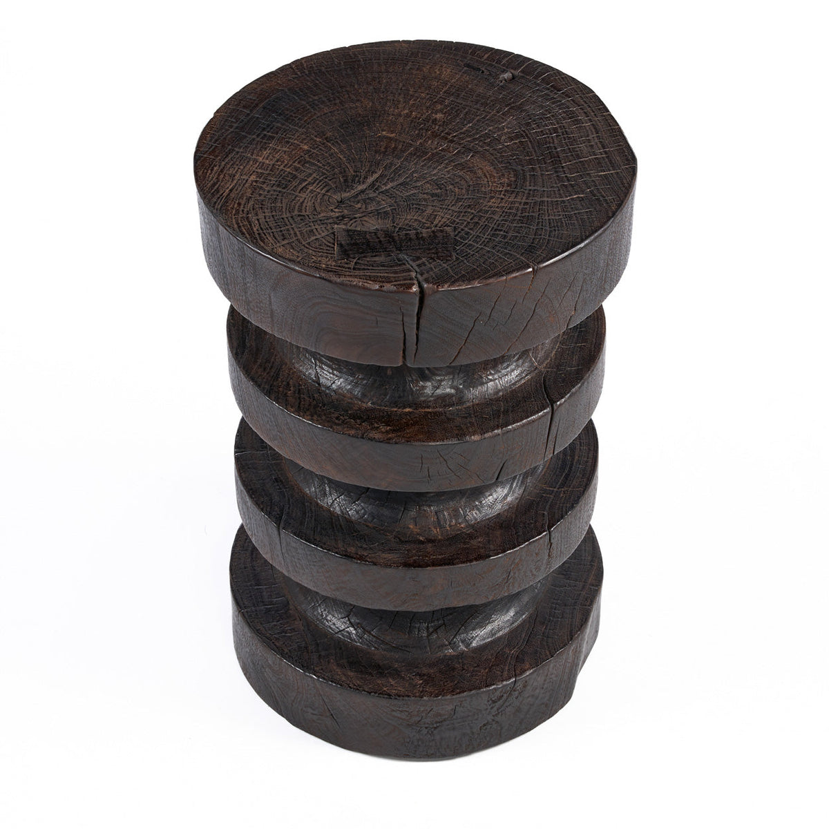 The Mocha Rings Side Table Dark Walnut Bazar Bizarre