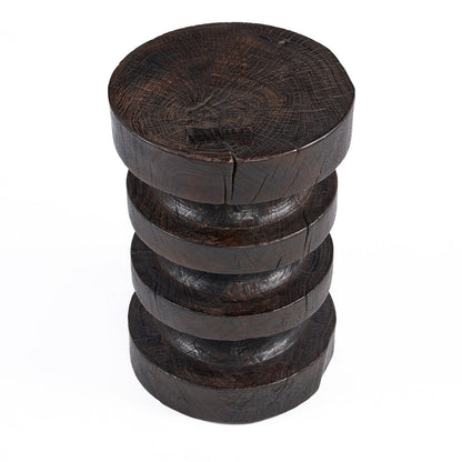 The Mocha Rings Side Table Dark Walnut Bazar Bizarre