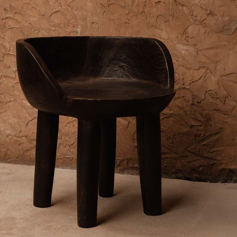 The Sit Happens Low Chair - Dark Walnut Bazar Bizar