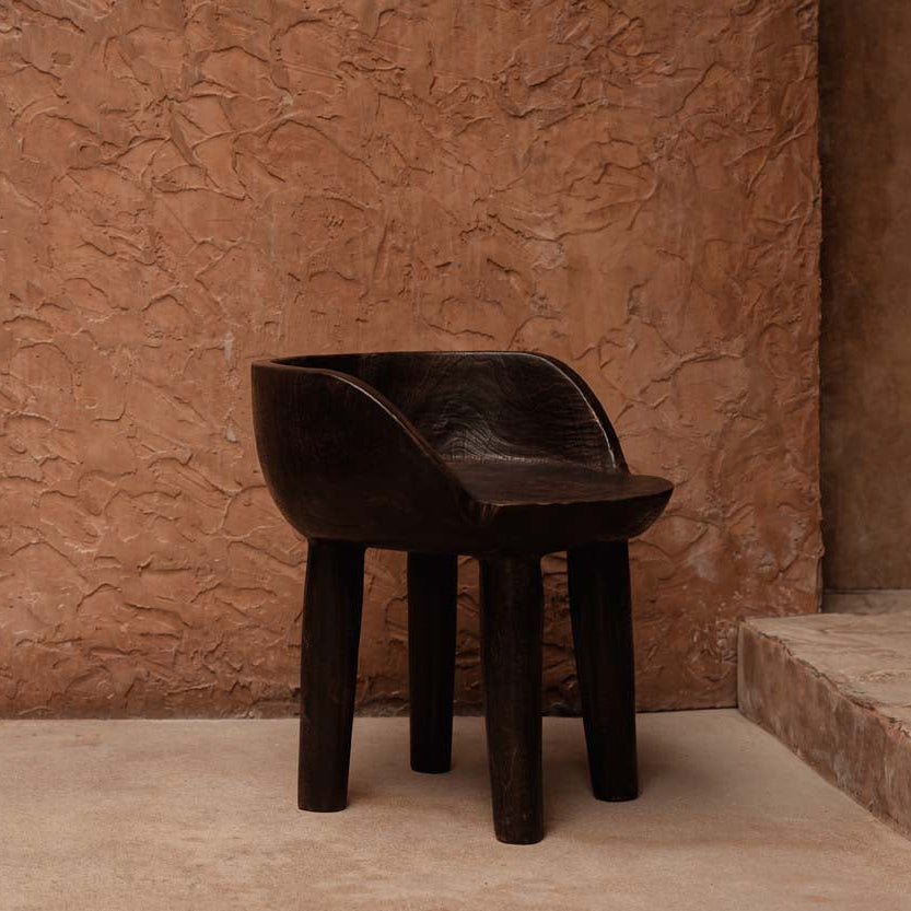 The Sit Happens Low Chair - Dark Walnut Bazar Bizar