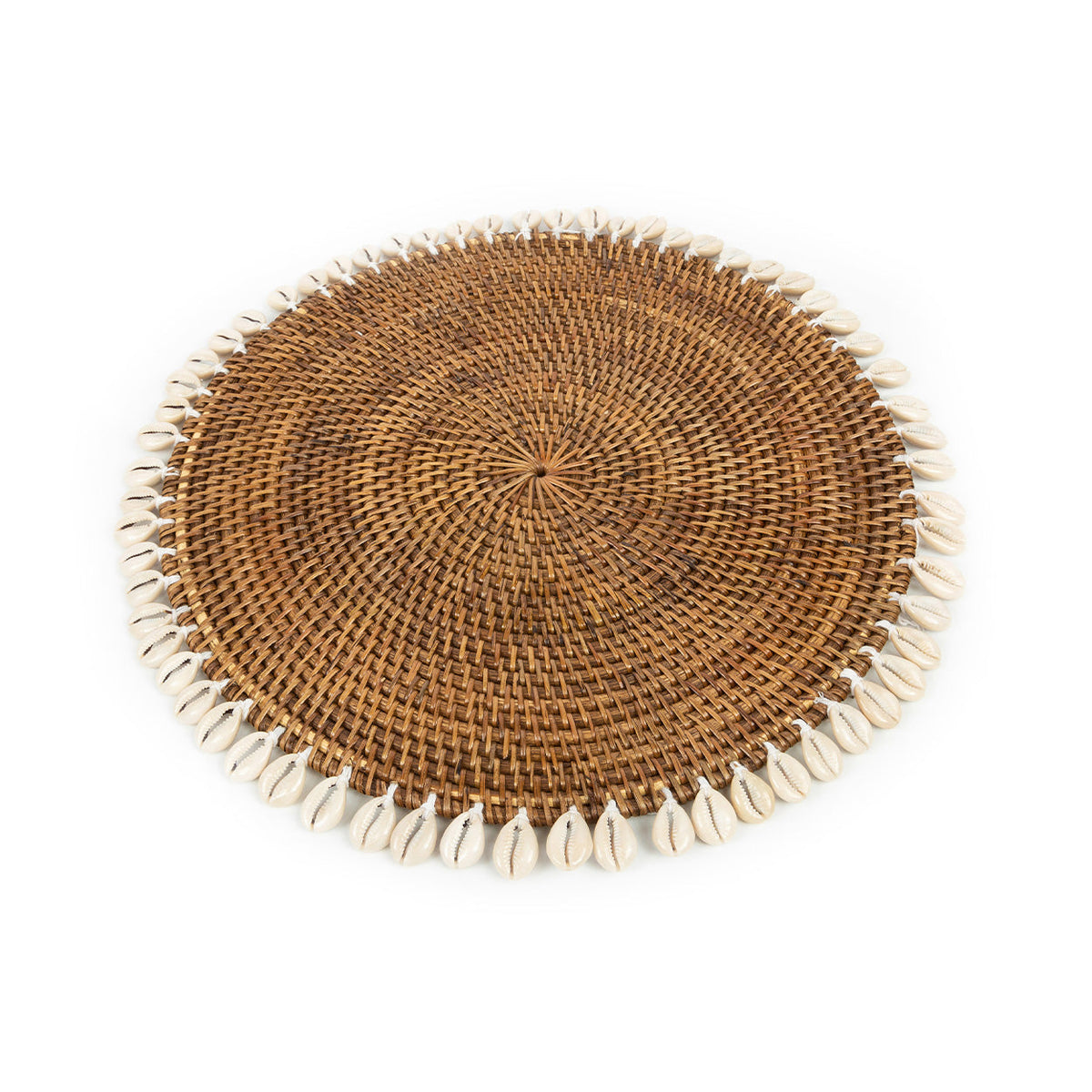 The Colonial Shell Placemat Natural Brown Bazar Bizarre
