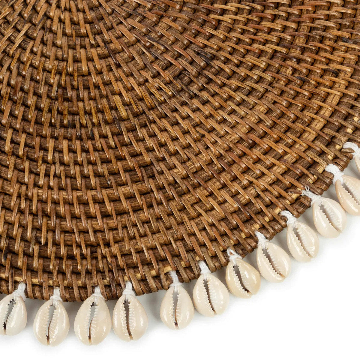 The Colonial Shell Placemat Natural Brown Bazar Bizarre