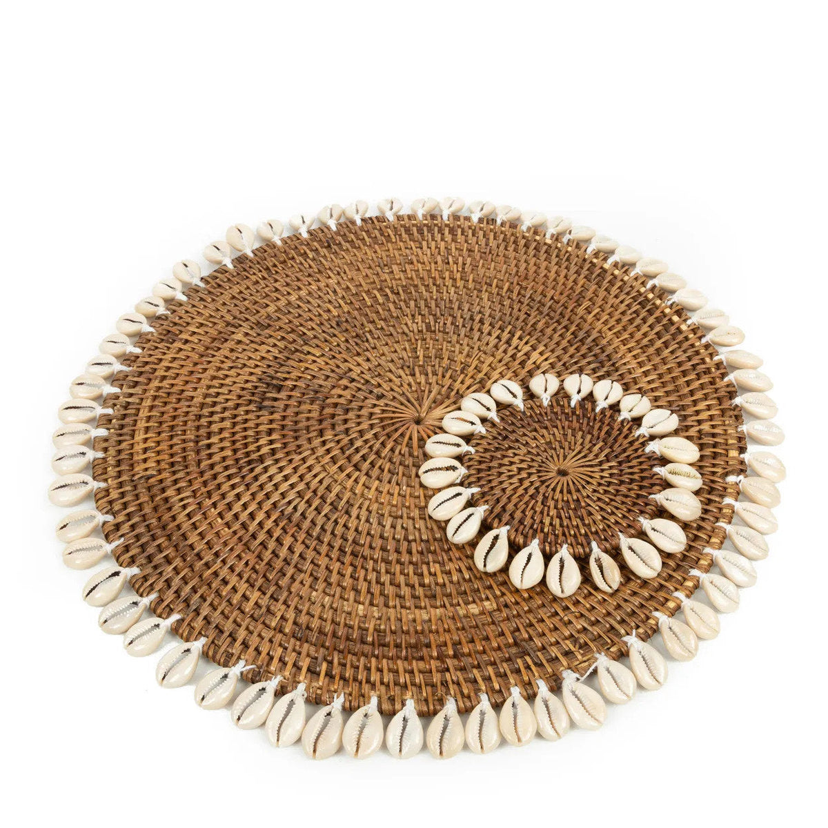 The Colonial Shell Placemat Natural Brown Bazar Bizarre
