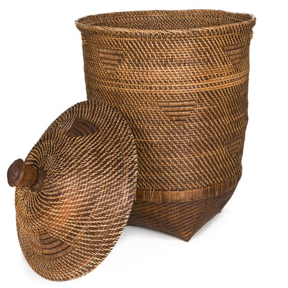 The Colonial Laundry Basket Natural Brown XL Bazar Bizarre