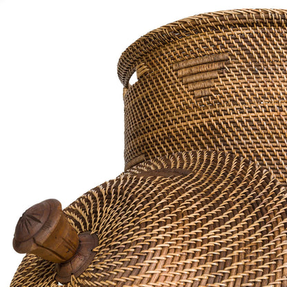 The Colonial Laundry Basket Natural Brown XL Bazar Bizarre