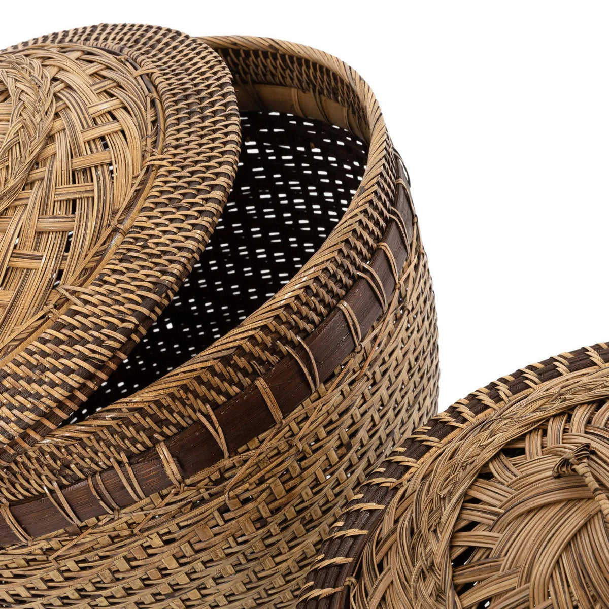 The Colonial Storage Basket Brown Medium Bazar Bizar