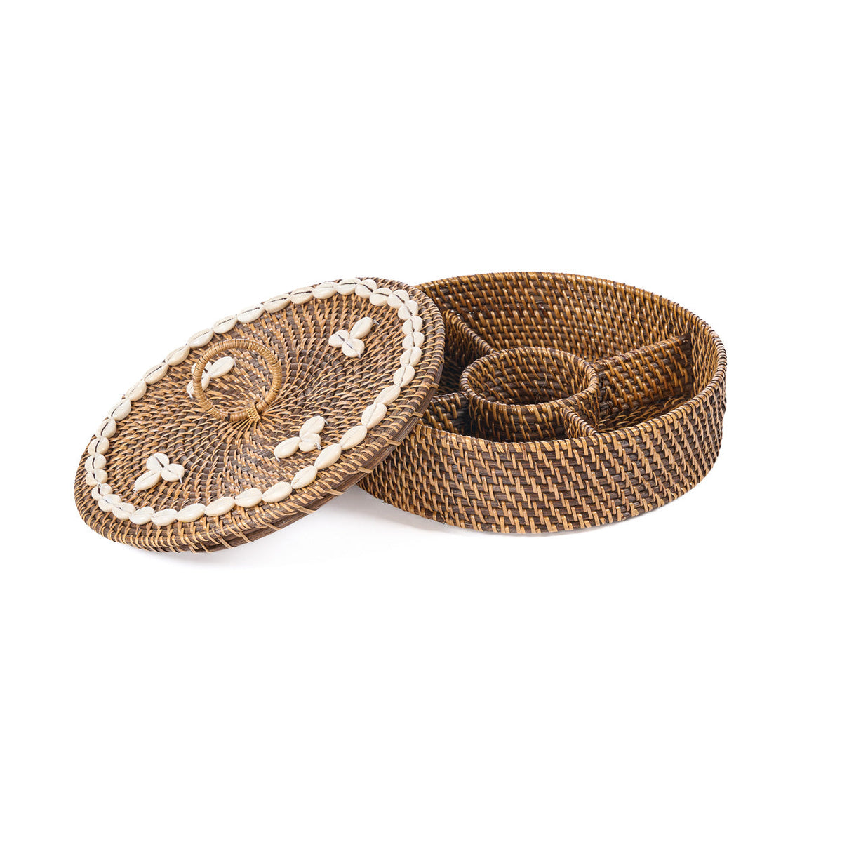The Rattan Cubby Organizer Natural Brown Bazar Bizar