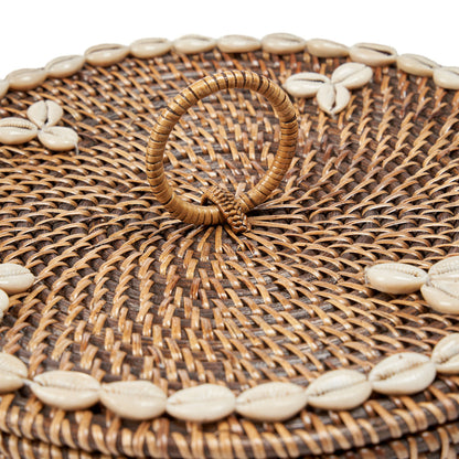The Rattan Cubby Organizer Natural Brown Bazar Bizar