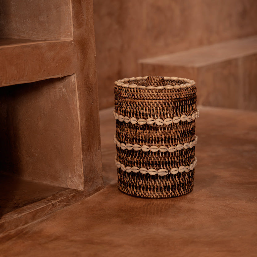 The Shell Storage Basket - Natural Brown Bazar Bizar