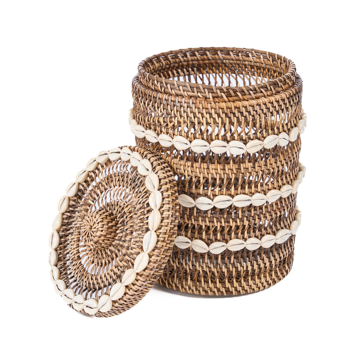 The Shell Storage Basket - Natural Brown Bazar Bizar