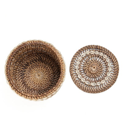 The Shell Storage Basket - Natural Brown Bazar Bizar