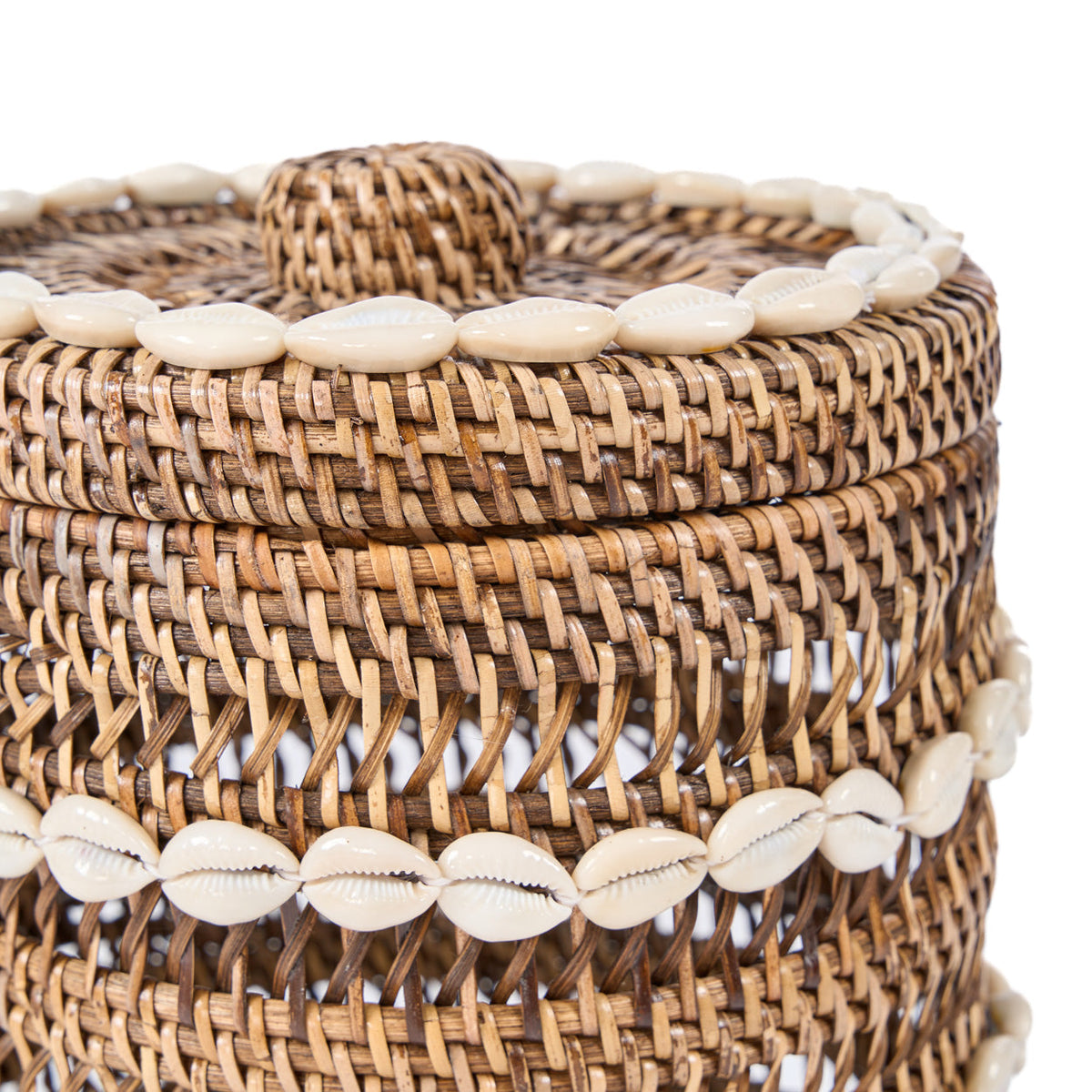 The Shell Storage Basket - Natural Brown Bazar Bizar