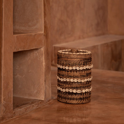 The Shell Storage Basket - Natural Brown Bazar Bizar