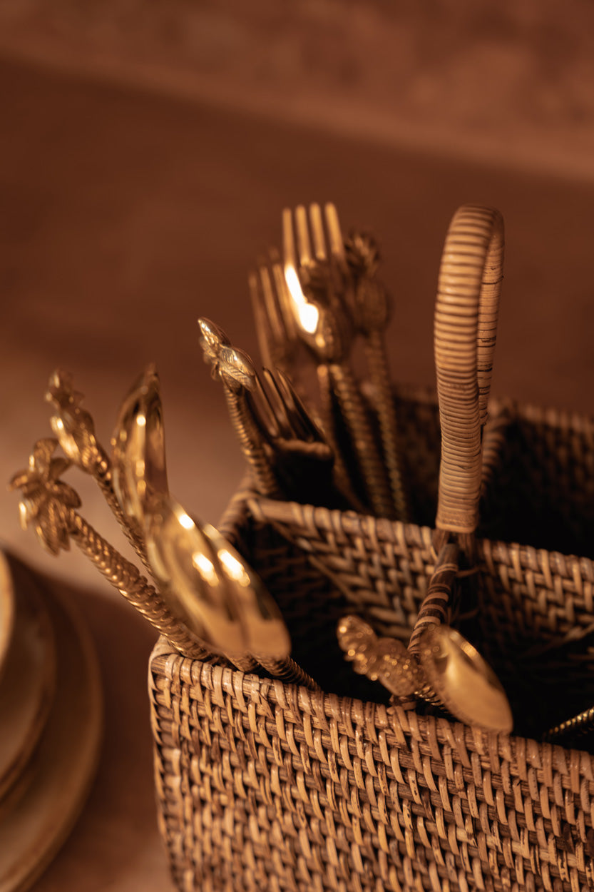 The Rattan Cutlery Holder N°4 Natural Brown Bazar Bizar