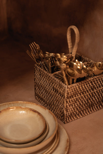 The Rattan Cutlery Holder N°4 Natural Brown Bazar Bizar