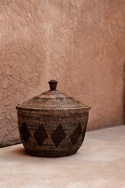 De Opberg Crown Basket Natural Brown Bazar Bizar