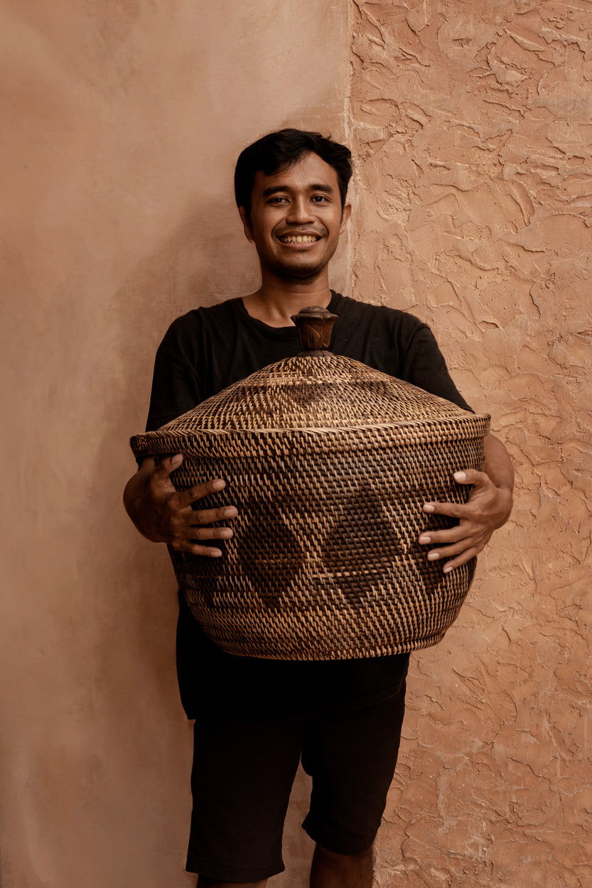 De Opberg Crown Basket Natural Brown Bazar Bizar