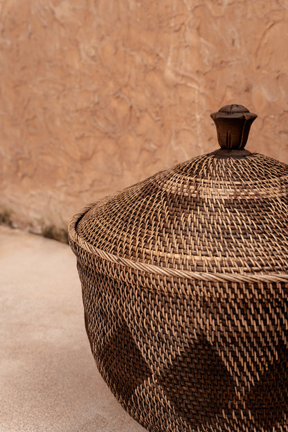 De Opberg Crown Basket Natural Brown Bazar Bizar