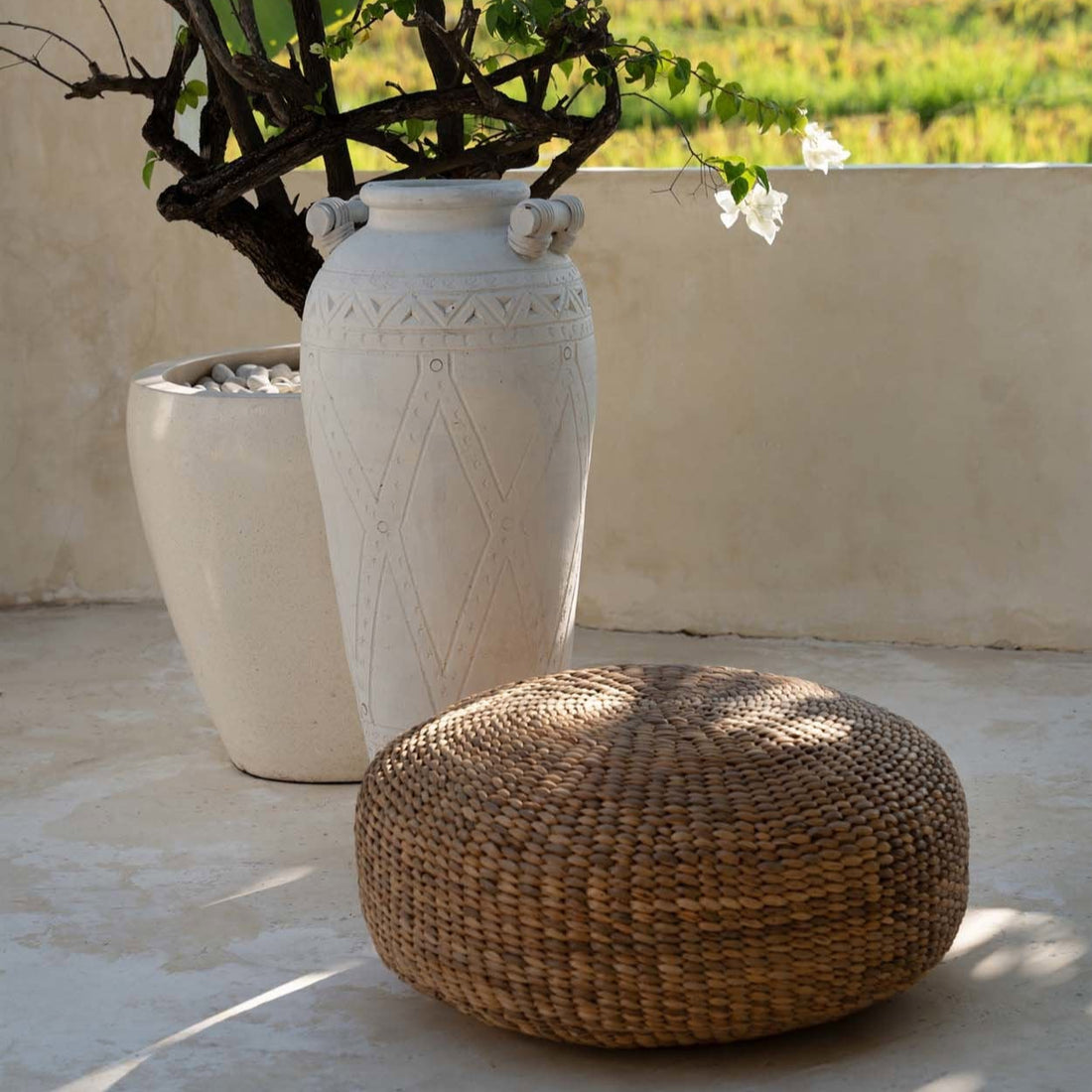 The Hyacinth Pouf - Natural - M Bazar Bizar