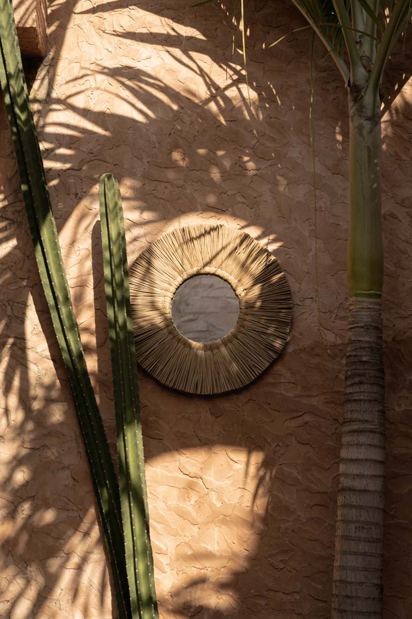 The Alang Alang Mirror - Natural - M 45x45cm