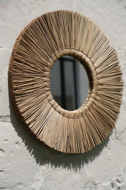 The Alang Alang Mirror - Natural - M 45x45cm