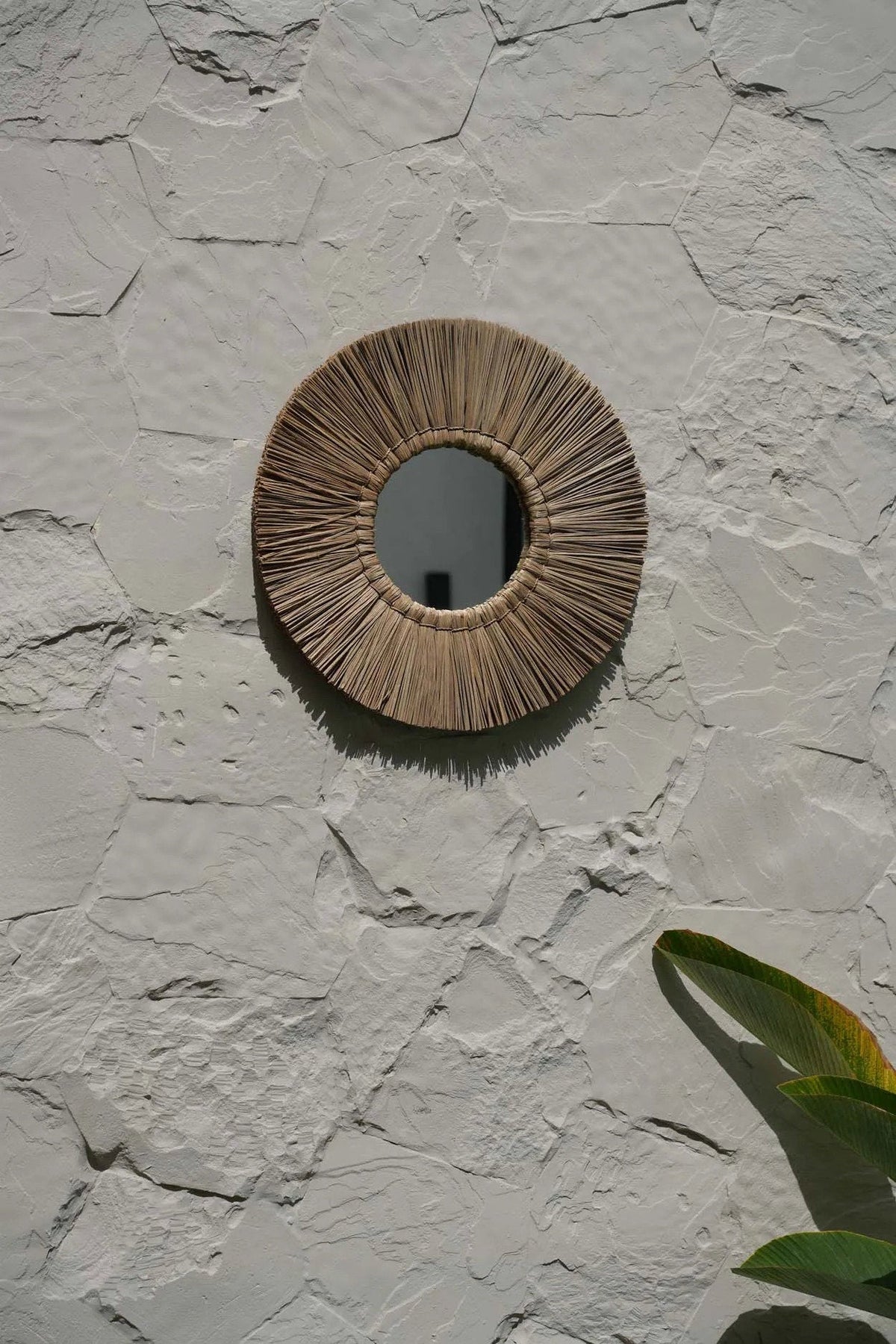 The Alang Alang Mirror - Natural - M 45x45cm
