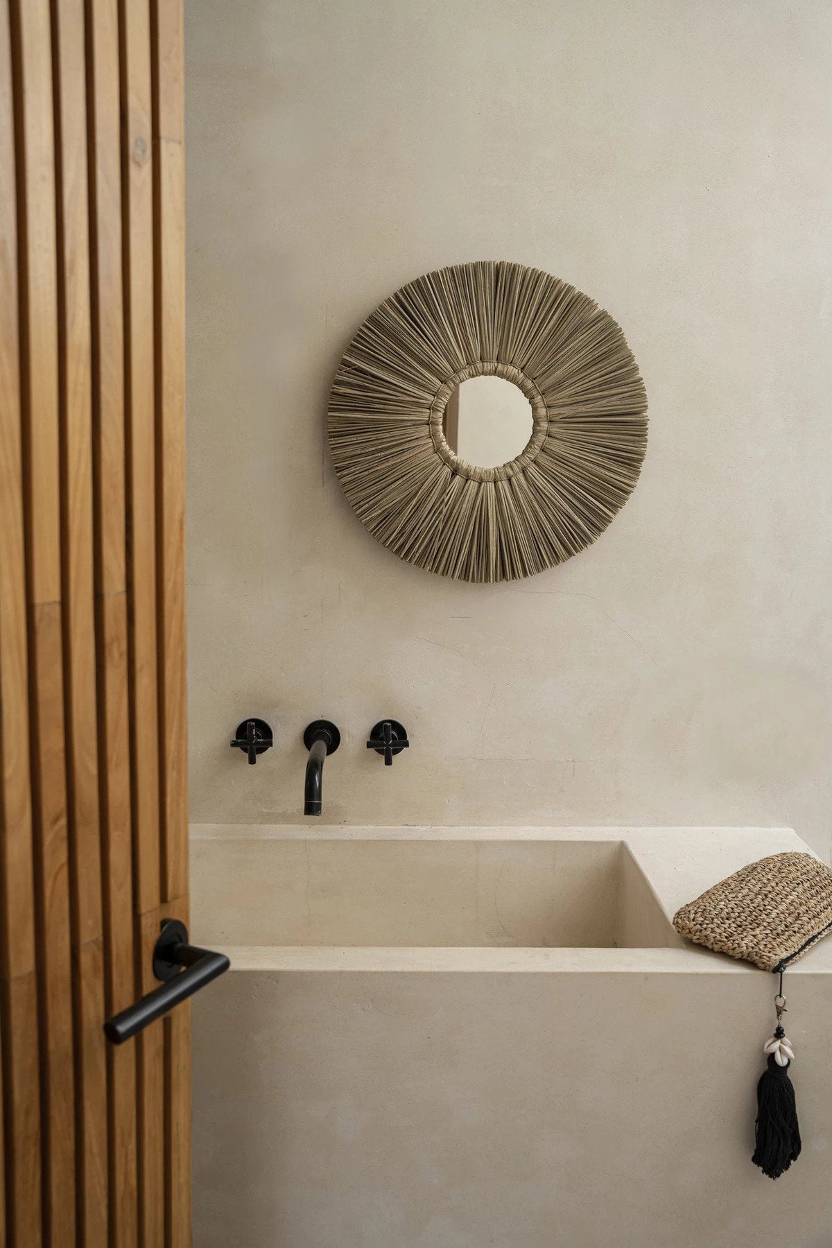 The Alang Alang Mirror - Natural - S 35x35cm