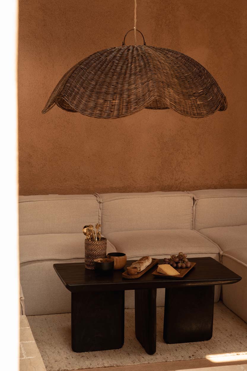 The Wave Pendant Light - Dark Walnut - Large  Bazar Bizar